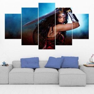 Wonder Woman 3 - Dc 5 Panel Canvas Art Wall Decor
