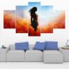 Wonder Woman 4 - Dc 5 Panel Canvas Art Wall Decor