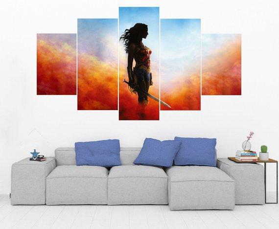 Wonder Woman 4 - Dc 5 Panel Canvas Art Wall Decor Wonder Woman 4 - Dc 5 Panel Canvas Art Wall Decor