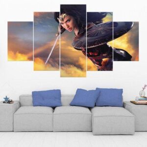 Wonder Woman 5 - Dc 5 Panel Canvas Art Wall Decor