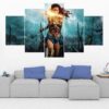 Wonder Woman 7 - Dc 5 Panel Canvas Art Wall Decor