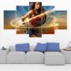 Wonder Woman 8 - Dc 5 Panel Canvas Art Wall Decor