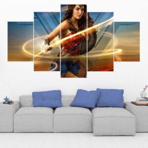 Wonder Woman 8 - Dc 5 Panel Canvas Art Wall Decor