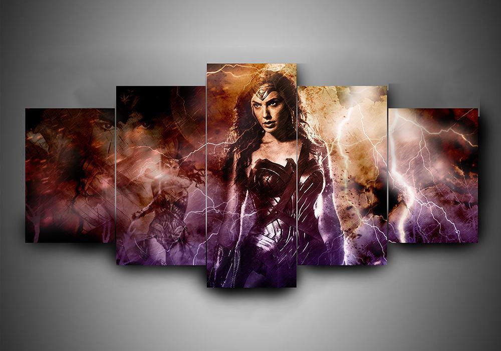 Wonder Woman - Dc 5 Panel Canvas Art Wall Decor Wonder Woman - Dc 5 Panel Canvas Art Wall Decor