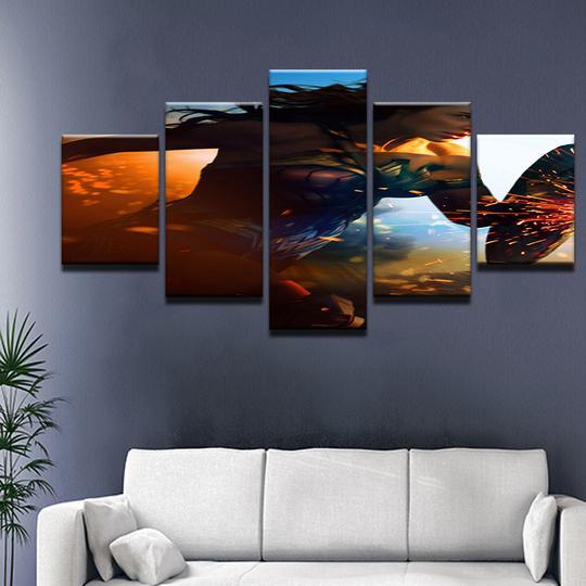 Wonder Woman - Movie 5 Panel Canvas Art Wall Decor Wonder Woman - Movie 5 Panel Canvas Art Wall Decor