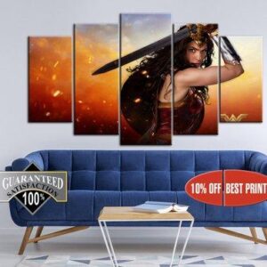 Wonder Women 4 - Dc 5 Panel Canvas Art Wall Decor