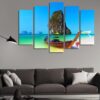 Wooden Boat - Space 5 Panel Canvas Art Wall Decor