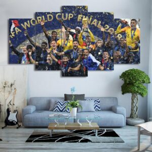 World Cup 2018 Victory Moment Of The Champion France - Sport 5 Panel Canvas Art Wall Decor