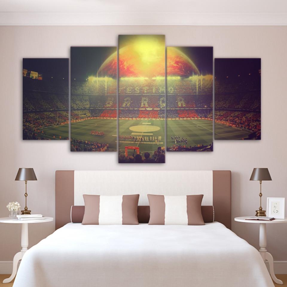 World Cup Soccer Field - Sport 5 Panel Canvas Art Wall Decor World Cup Soccer Field - Sport 5 Panel Canvas Art Wall Decor