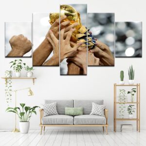 World Cups Teamwork - Sport 5 Panel Canvas Art Wall Decor