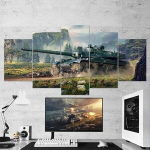 World Of Tanks Amx 30 B Destroyers - Gaming 5 Panel Canvas Art Wall Decor