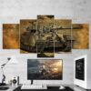 World Of Tanks Centurion - Gaming 5 Panel Canvas Art Wall Decor