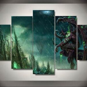 World Of Warcraft 1 - Gaming 5 Panel Canvas Art Wall Decor