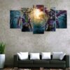 World Of Warcraft 4 - Gaming 5 Panel Canvas Art Wall Decor
