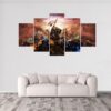 World Of Warcraft 5 - Gaming 5 Panel Canvas Art Wall Decor