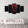 World Of Warcraft Horde 2 - Gaming 5 Panel Canvas Art Wall Decor