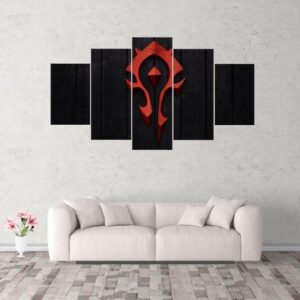 World Of Warcraft Horde 2 - Gaming 5 Panel Canvas Art Wall Decor