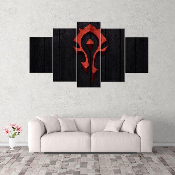 World Of Warcraft Horde 2 - Gaming 5 Panel Canvas Art Wall Decor World Of Warcraft Horde 2 - Gaming 5 Panel Canvas Art Wall Decor