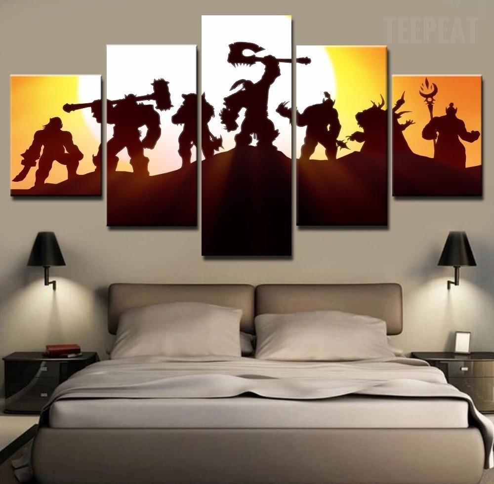 World Of Warcraft Horde - Gaming 5 Panel Canvas Art Wall Decor World Of Warcraft Horde - Gaming 5 Panel Canvas Art Wall Decor