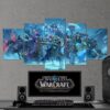 World Of Warcraft Knights Of The Frozen Throne 05 - Gaming 5 Panel Canvas Art Wall Decor