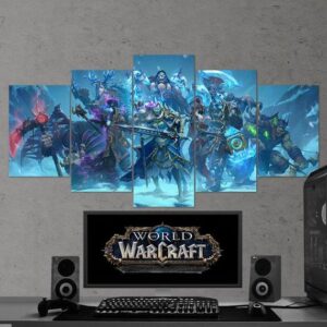 World Of Warcraft Knights Of The Frozen Throne 05 - Gaming 5 Panel Canvas Art Wall Decor