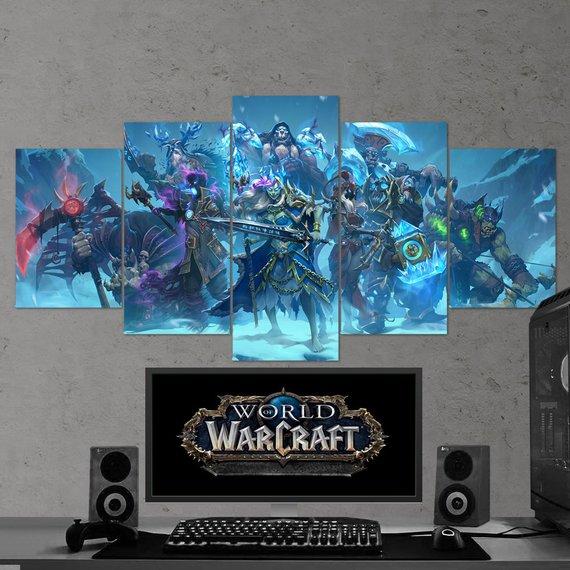 World Of Warcraft Knights Of The Frozen Throne 05 - Gaming 5 Panel Canvas Art Wall Decor World Of Warcraft Knights Of The Frozen Throne 05 - Gaming 5 Panel Canvas Art Wall Decor