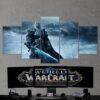 World Of Warcraft Lich King 04 - Gaming 5 Panel Canvas Art Wall Decor