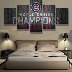 World Series Champions Chicago Cubs 1 - Sport 5 Panel Canvas Art Wall Decor
