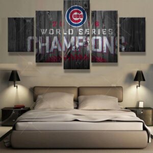 World Series Champions Chicago Cubs - Sport 5 Panel Canvas Art Wall Decor