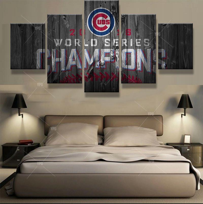 World Series Champions Chicago Cubs - Sport 5 Panel Canvas Art Wall Decor World Series Champions Chicago Cubs - Sport 5 Panel Canvas Art Wall Decor
