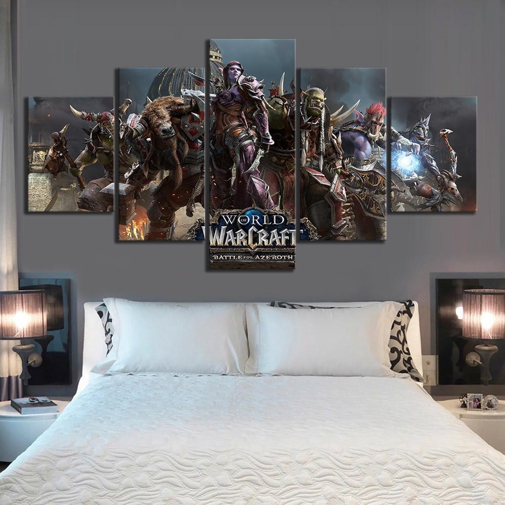 World of Warcraft Poster 3 World of Warcraft Gaming - 5 Panel Canvas Art Wall Decor World of Warcraft Poster 3 World of Warcraft Gaming - 5 Panel Canvas Art Wall Decor