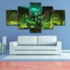 World of warcraft 20- Gaming 5 Panel Canvas Art Wall Decor