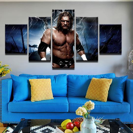 Wrestling Hhh - Movie 5 Panel Canvas Art Wall Decor Wrestling Hhh - Movie 5 Panel Canvas Art Wall Decor