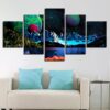 Wushan Planet Snow Lake Starry Sky - Nature 5 Panel Canvas Art Wall Decor