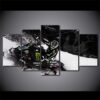 X Games Snowmobile Race - Automative 5 Panel Canvas Art Wall Decor