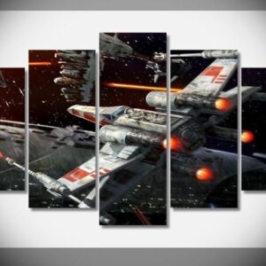 X-Wing - Movie 5 Panel Canvas Art Wall Decor