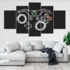 Xbox Controller - Abstract 5 Panel Canvas Art Wall Decor