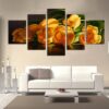 Yellow Flowers For Mom - Nature 5 Panel Canvas Art Wall Decor