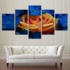 Yellow Rose - Nature 5 Panel Canvas Art Wall Decor