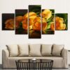 Yellow Tulips - Nature 5 Panel Canvas Art Wall Decor