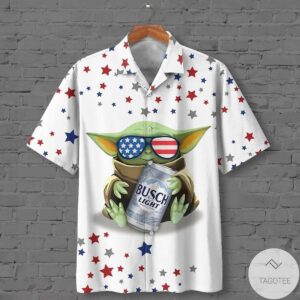 Yoda With Beer Busch Light Hawaiian Shirt – Tagotee