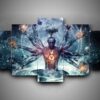 Yoga 1 - Sport 5 Panel Canvas Art Wall Decor