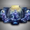 Yoga 2 - Sport 5 Panel Canvas Art Wall Decor