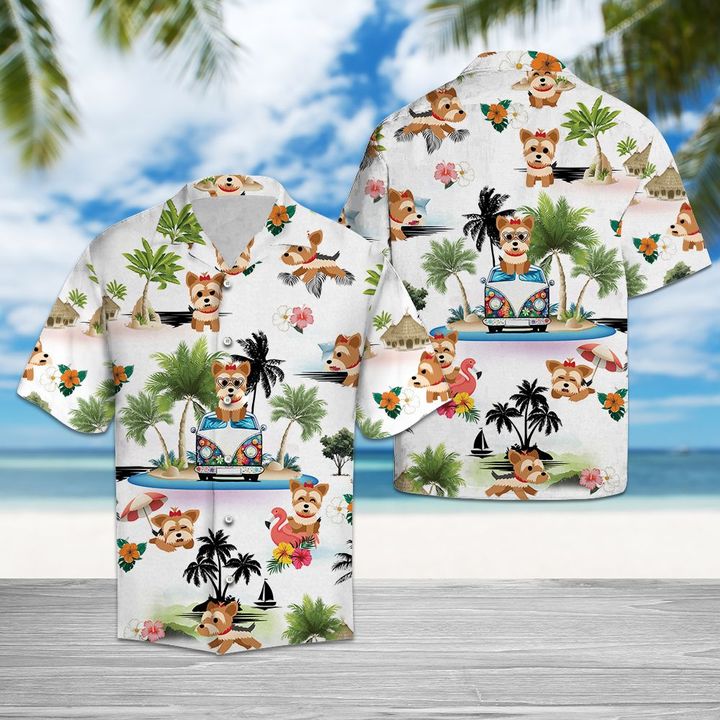 Yorkshire Terrier Vacation Hawaiian Shirt Summer Button Up Yorkshire Terrier Vacation Hawaiian Shirt Summer Button Up