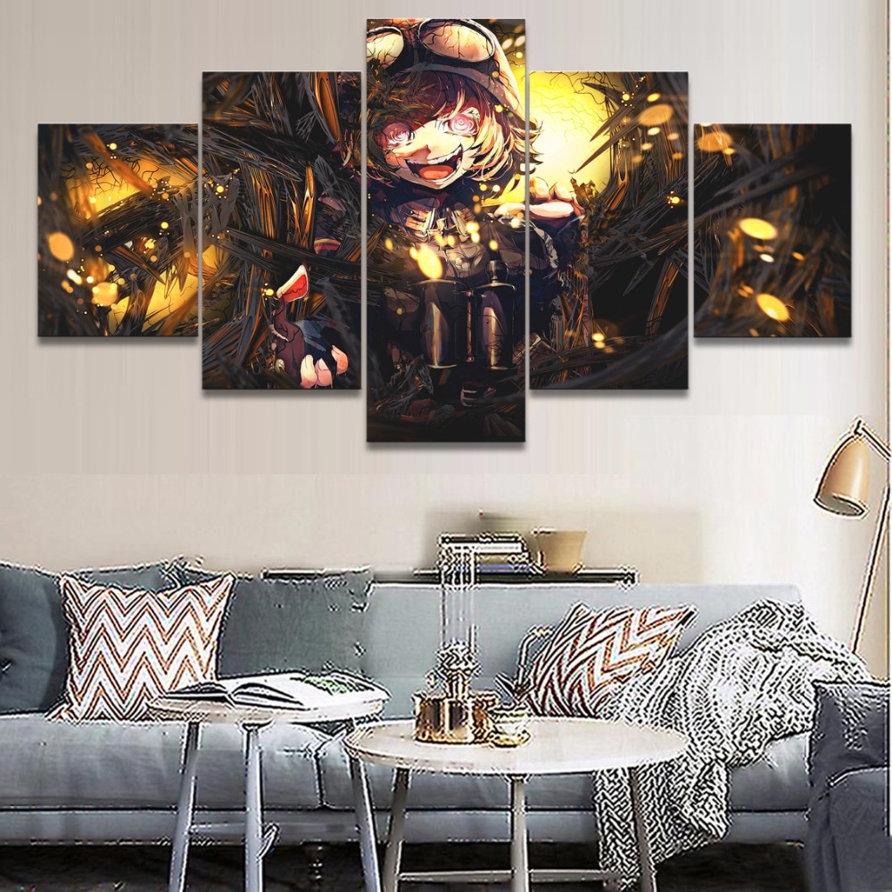 Youjo Senki Tanya Degurechaff Anime - 5 Panel Canvas Art Wall Decor Youjo Senki Tanya Degurechaff Anime - 5 Panel Canvas Art Wall Decor