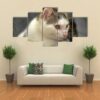 Young Cat With A Peeled Nose - Animal 5 Panel Canvas Art Wall Decor
