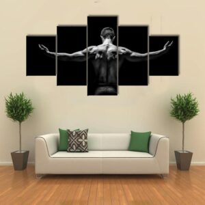 Young Man With His Arms Stretched Out - Sport 5 Panel Canvas Art Wall Decor
