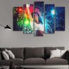 Young Woman Dancing - Famous Person 5 Panel Canvas Art Wall Decor