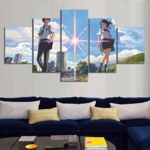 Your Name 01 - Anime 5 Panel Canvas Art Wall Decor