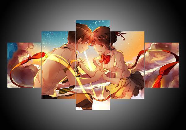 Your Name #1 - Anime 5 Panel Canvas Art Wall Decor Your Name #1 - Anime 5 Panel Canvas Art Wall Decor
